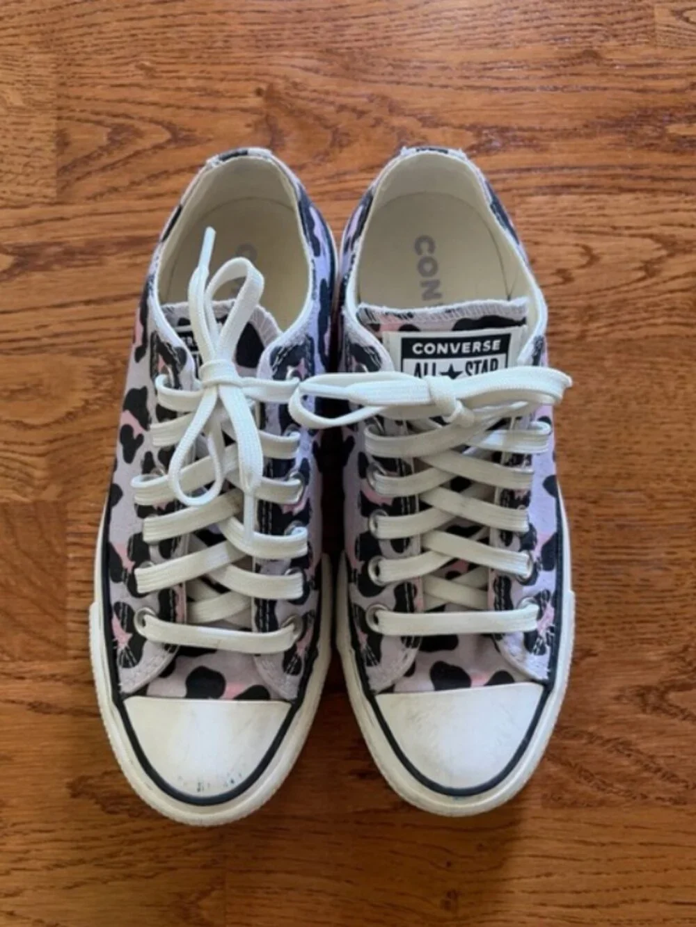 Converse platform low sneaker purple Black pink leopard print All Star Shoe Y3 5